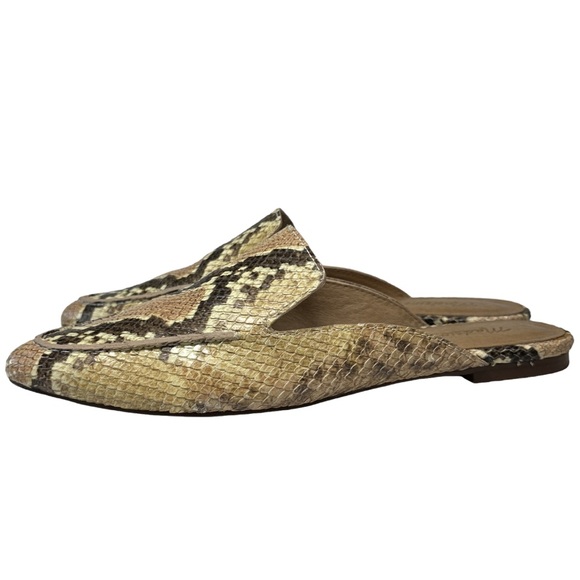 MADEWELL | The Frances Skimmer Mule in Snake Embossed Leather Slide Sandal Shoe - Picture 6 of 16